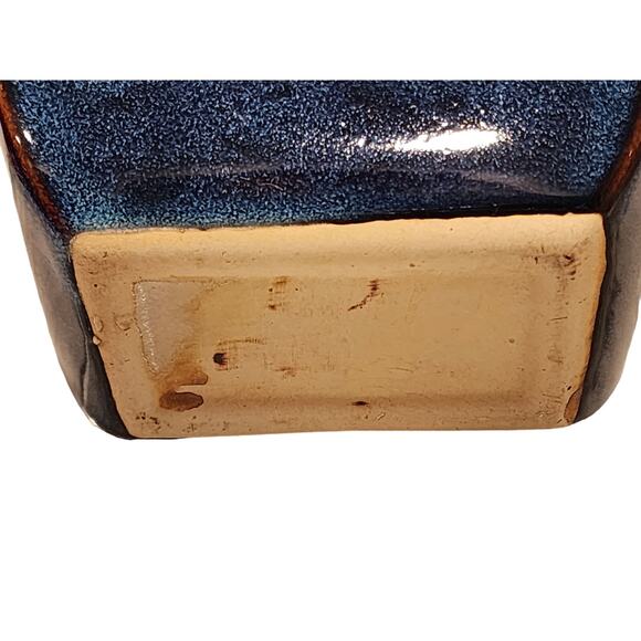 Green Frog Studio Pottery Blue Speckled Glaze Succulent Planter Pot Handmade - Picture 8 of 8